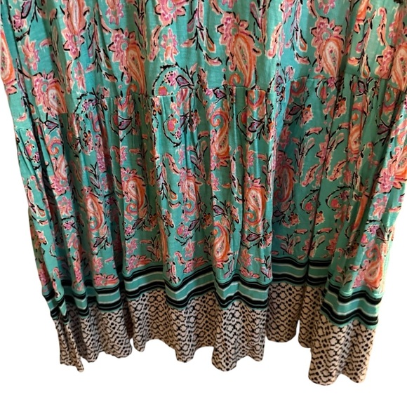 Ellen Tracy Sleeveless Paisley Dress | Size Large | Keyhole Back - Picture 11 of 11